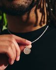 Classic St Christopher Necklace Sterling Silver 18mm