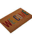Welcome Multicolour Coir Doormat | Filta