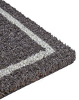 Hello Grey and White Rectangular Coir Doormat | Filta