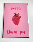 Aorta thank you heart cardiology anatomical biology science card