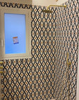 Luxury Moroccan cement tiles, vibrant yellow and black bathroom kitchen tiles, handcrafted authentic patterns, premium high-traffic flooring by Maria Starling Design at brixbailey.com