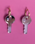 Key Hoop Earrings