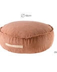 MeowBaby® Corduroy Pouf Round – Designer Seating for Children - Brick