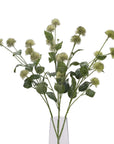 Artificial thistle stem with spherical head, natural green tones, lifelike texture, 32-inch height for elegant home decor by sostter at brixbailey.com