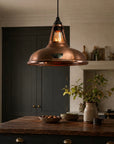 Cawston Antique Copper Coolicon Lampshade Pendant Light - 11 Inch
