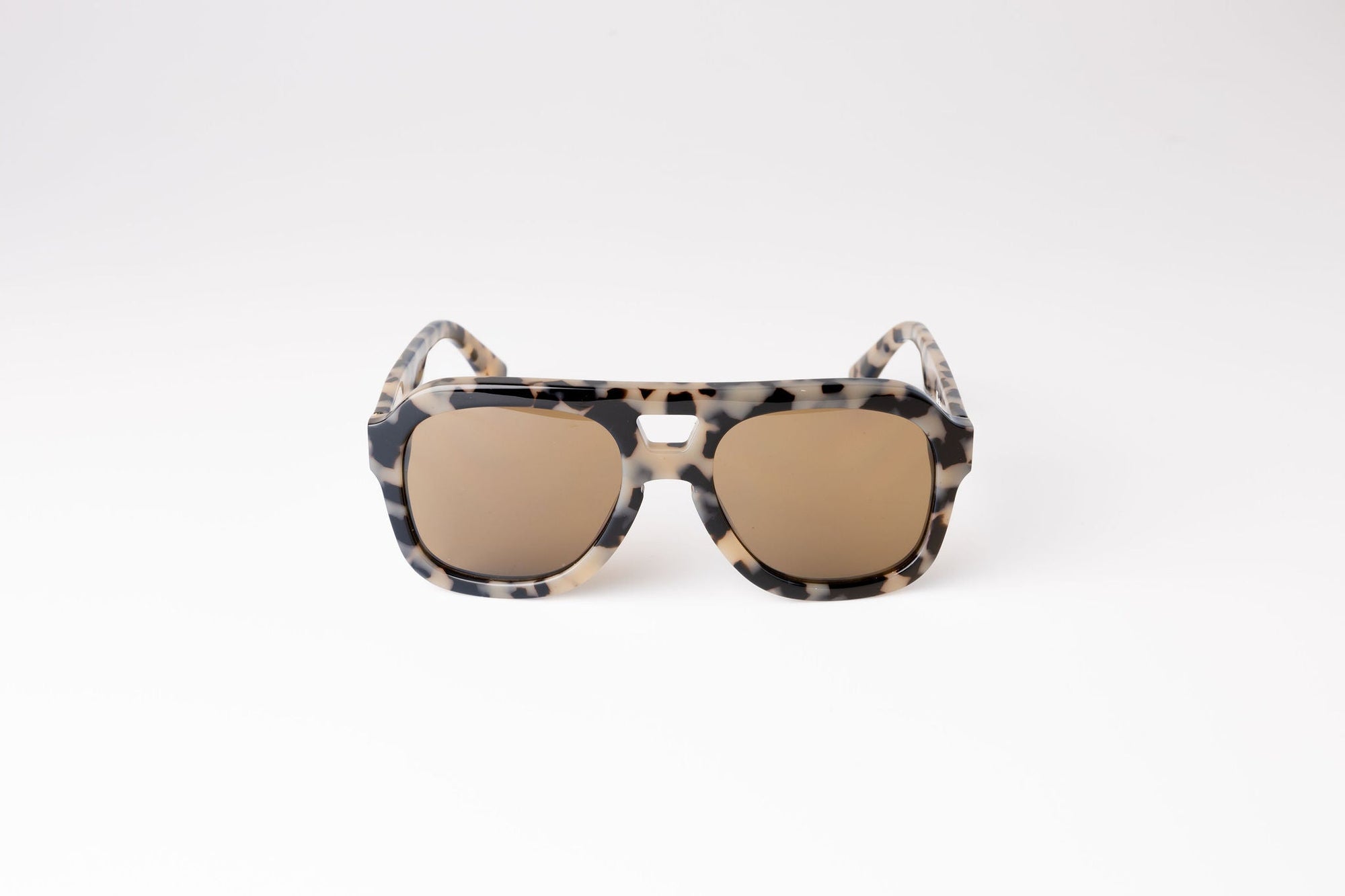 Sustainable Rock Aviator Sunglasses – Light Tortoiseshell Frames & Tan Lenses | UV Protection | Eco-Friendly Bioacetate by Reecy at brixbailey.com