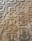 A-Z Rustic 5" or 12" Gold Metal Carnival Letters.