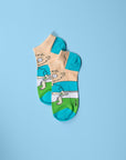 Colorful cartoon socks for men, 4-pair pack, premium cotton blend, fun and stylish designs, best-selling novelty socks by Body and I at brixbailey.com
