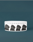 Black Pug Perfection: The High-End Ceramic Dog Bowl for Snorty Royals!
