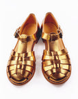 Golden Handmade Leather Fisherman Sandals