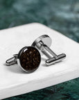Handmade Trout Leather Cufflinks – Unique & Sustainable by Eherüs at www.brixbailey.com