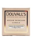 Organic Argan Skincare Candle, Orange & Frankincense 180g | Intensely Nourishing Body Treatment