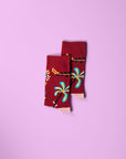 Floral print socks, 3-pack, premium cotton blend, stylish spring design, best-selling women socks by Body and I at brixbailey.com