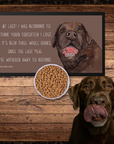 Starving Since Breakfast Pet Bowl Mat – Featuring the Chocolate Labrador