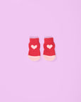 Premium non-slip dog socks, paw protectors for clean dry paws, pack of 3 with pumpkin sneakers heart designs by Body and I at brixbailey.com