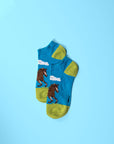 Cartoon horse socks, fun and stylish mens socks, premium cotton blend, best-selling novelty socks, size 40-45 by Body and I at brixbailey.com