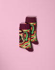 Autumn color swirl socks, stylish fashion socks for men, premium cotton blend, best-selling trendy statement socks by Body and I at brixbailey.com