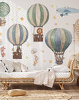 Colourful Hot Air Balloons Wall Sticker for Kids Rooms