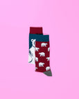 Fun mix and match animal print socks, pack of 4, premium cotton blend, stylish and comfortable, trending mismatch designs by Body and I at brixbailey.com