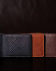 The Pinnacle Wallet - Brown Slim Money Clip Pebble Grain Leather Wallet
