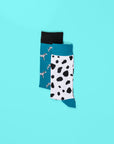 Luxury animal print mismatch socks pack of 4, stylish mix and match designs, premium cotton blend, trendy mens socks by Body and I at brixbailey.com