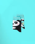 Luxury unisex panda mismatched socks, cozy animal print, best-selling novelty gift, 2-pair set, cotton blend by Body and I at brixbailey.com