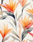 Tropical Strelitzia Floral Wallpaper