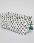 Blue jaipur flower wash bag