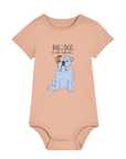 Furry Road Warrior: Bulldog Baby Bodysuit for Little Rebels!