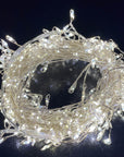 Six Inch Plug In Warm White LED Cluster Lights Twenty Three Foot Micro String
