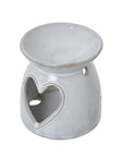 White Ceramic Heart Tealight Holder