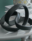 Elegant Black Cast Knot Ornament | Stylish Home Decor