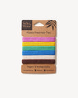 Colourful Plastic Free Hair Ties - 6 Pack