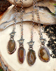 Agate Slice Necklace - Crystal Jewelry | Handmade by Blackbird & Sage