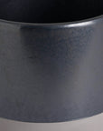 Sleek Metallic Grey Ceramic Planter | Modern Large Pot