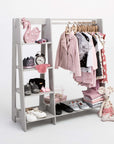 Toddler Clothing Rack with Shelves