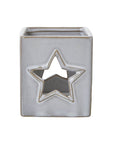 White Ceramic Star Tealight Holder