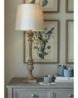 Elegant Pallido Candlestick Lamp | Linen Shade for Timeless Style