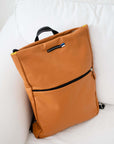 Barbara Leather Backpack in Calvados Tan