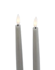 Grey LED Wax Candle Pair for Gentle Ambient Glow