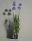 Vibrant Blue Agapanthus Faux Plant in Decorative Pot