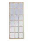 Tall Washed Wood Mirror with Rustic Window Design