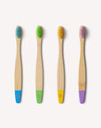 Children's Bamboo Toothbrush - 4 Pack - Multi-Colour