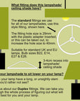 Burnt orange velvet drum lampshade/ ceiling shade with a white lining