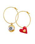 Love and Protect U Loop Earrings – 24K Gold & Swarovski Crystal by SCULP at www.brixbailey.com