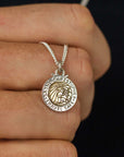 Personalised St Christopher Necklace - Silver & Solid Gold