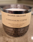 Premium Cardamom Coffee Scented Candle, luxury handmade soy wax candle with exotic Middle Eastern spice aroma, vegan and eco-friendly by Ralph's Orchard at brixbailey.com