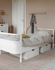 Sebra Classic White Junior and Grow Bed, premium Danish-designed generational kids bed, stylish and secure transition bed by Ella James at brixbailey.com