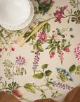 Botanico Wild Floral Round Tablecloth – Elegant & Handcrafted by Hortensias Home at www.brixbailey.com