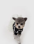 Jacquard Bowknot Jumper with Skirt